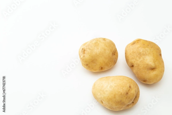 Fototapeta 白背景にジャガイモ