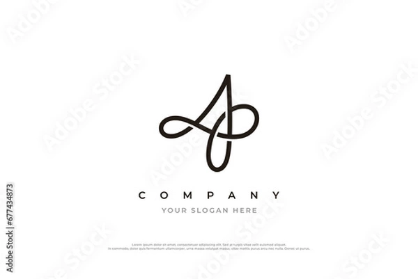 Obraz Initial Letter AP Logo Design Vector