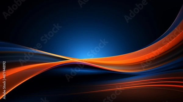 Obraz abstract neon light wave Design element for technology, science, music or modern concept. dynamic colorful fluid wave flowing Lovely Light Waves background. 
