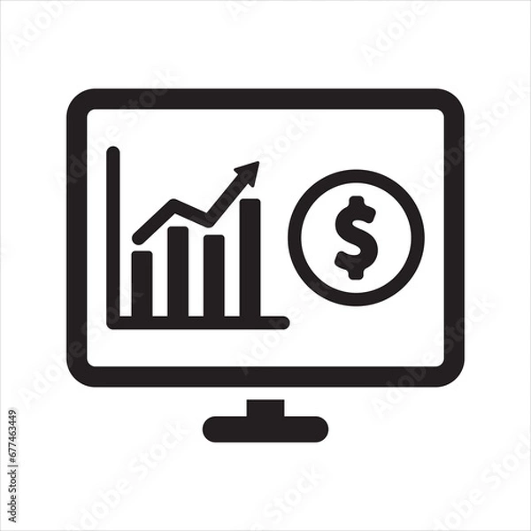 Obraz Online Financial Report Icon