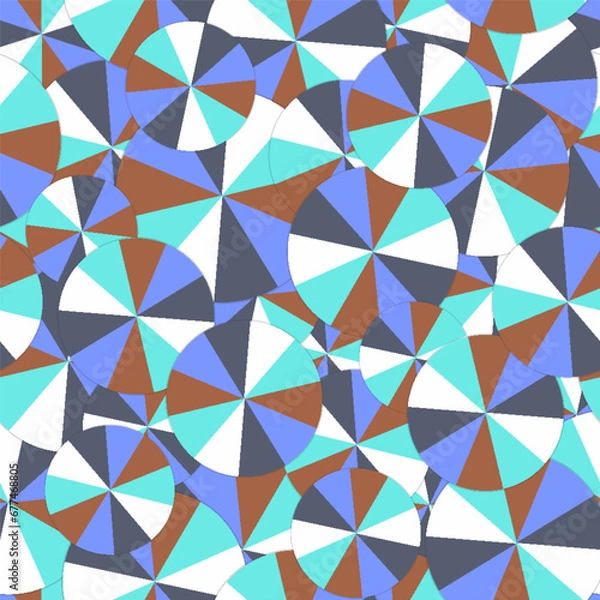 Obraz Seamless Pattern Colorful Circle - Retro Style 