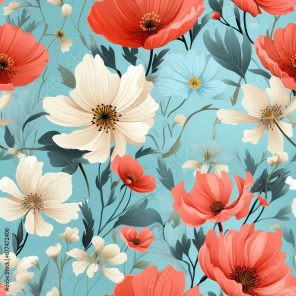 Obraz seamless pattern with poppies