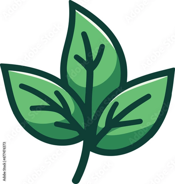 Fototapeta green leaf icon