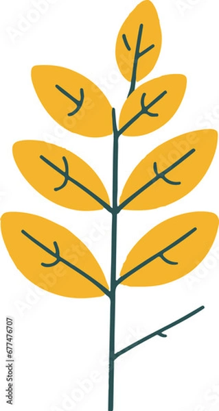 Fototapeta yellow leaf vector