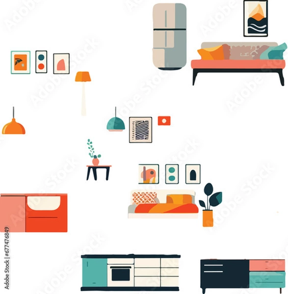 Obraz set of icons for web design