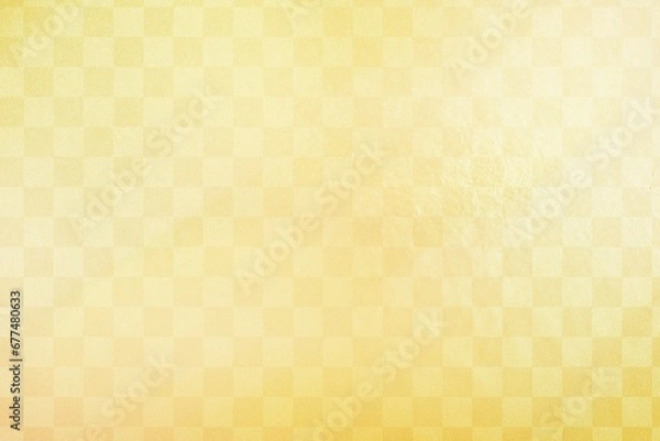 Fototapeta 和風ゴールドの市松模様の背景 年賀状 新年