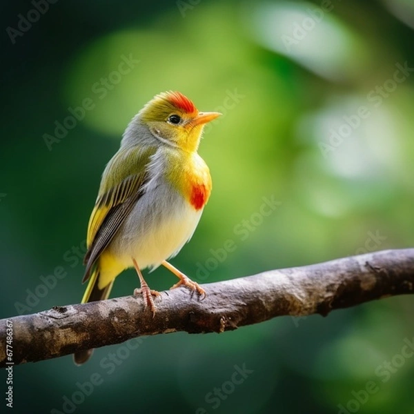 Obraz robin on a branch