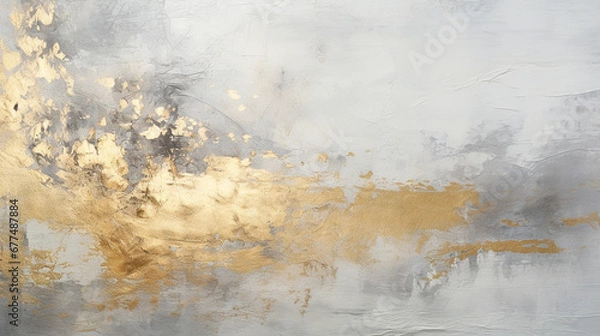 Fototapeta ゴールド　金のペイントテクスチャ素材　「AI生成画像」