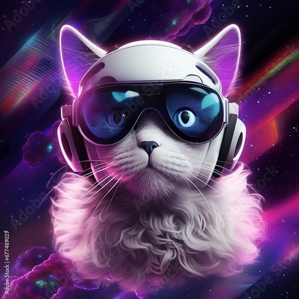 Obraz cat in the night