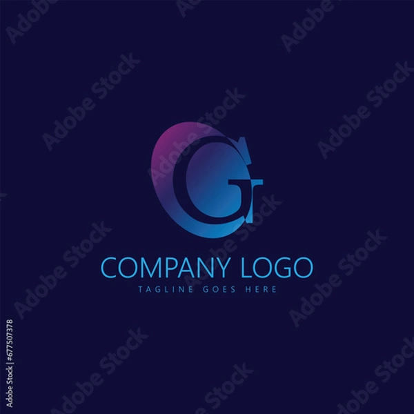 Fototapeta Letter G Logo with Simple and Elegant Color Gradations