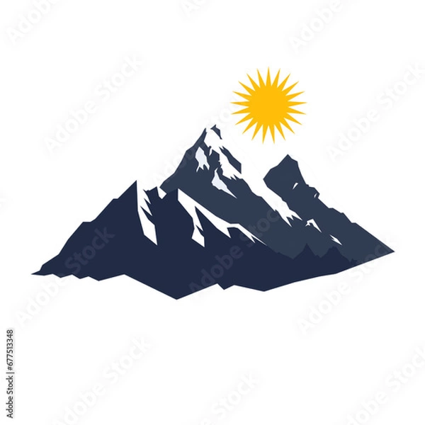 Obraz Kurdish Mountain and Sun