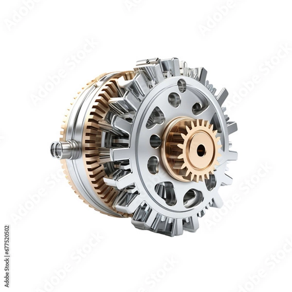 Fototapeta 3d style mechanical item isolated on transparent background