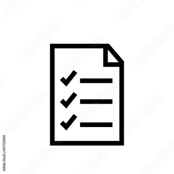 Fototapeta Report project development icon with black outline style. report, business, finance, financial, analysis, chart, concept. Vector Illustration