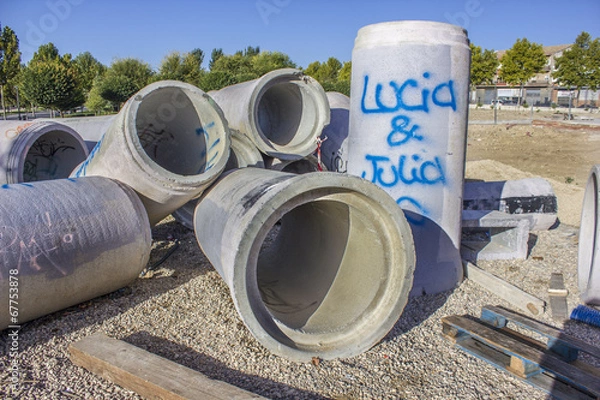 Obraz Concrete drain pipe