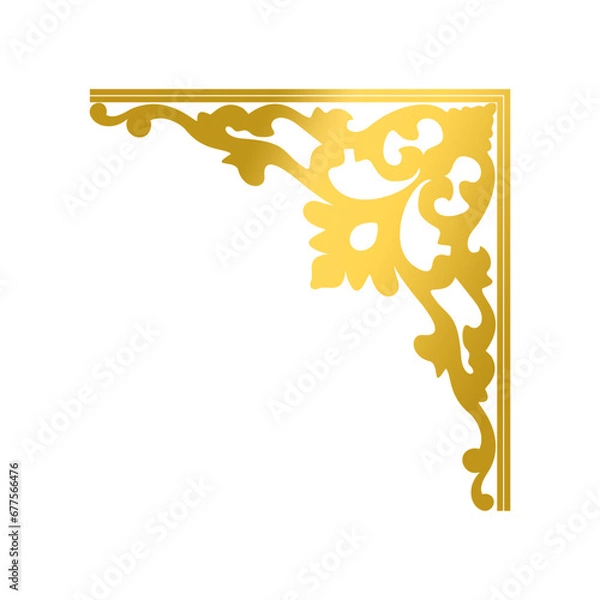 Obraz Gold corner decorative