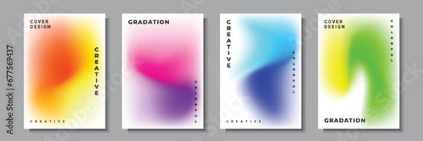 Fototapeta Abstract liquid wave cover template vector graphic, multicolored gradient