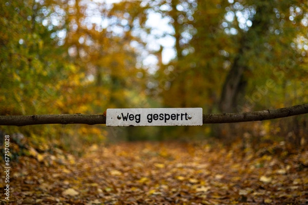 Fototapeta Weg gesperrt