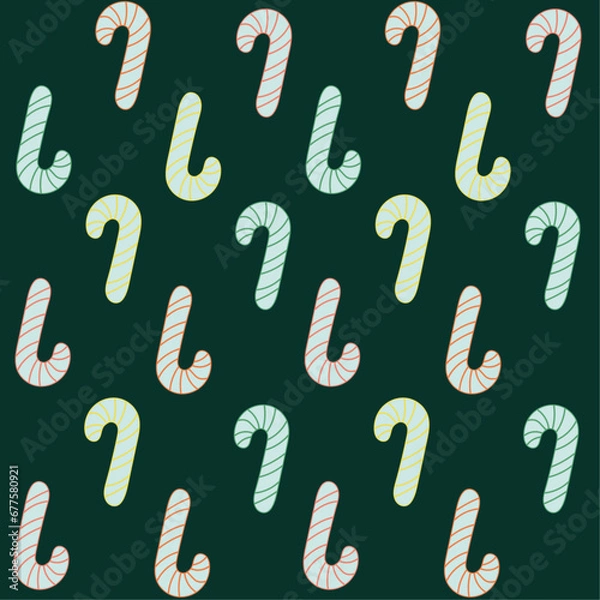 Obraz Seamless pattern christmas candy 