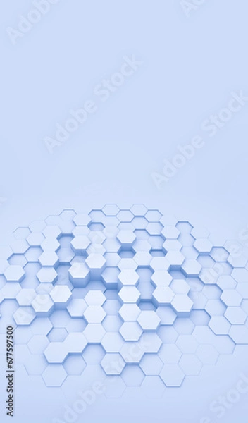 Obraz Abstract light blue hexagon abstract background pattern.