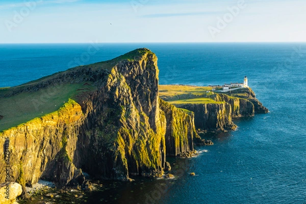 Fototapeta Neist Point lighthouse panorama view, Scotland, Isle of Skye