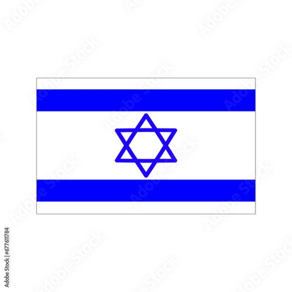 Obraz Israel's flag in a white box