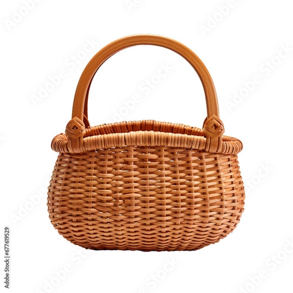 Obraz Nantucket Basket, transparent background, isolated image, generative AI
