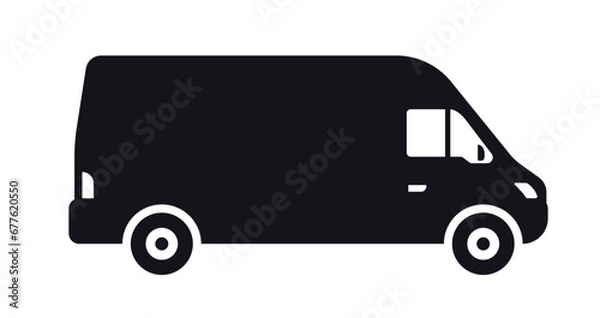 Obraz Van transport delivery transporter vector icon