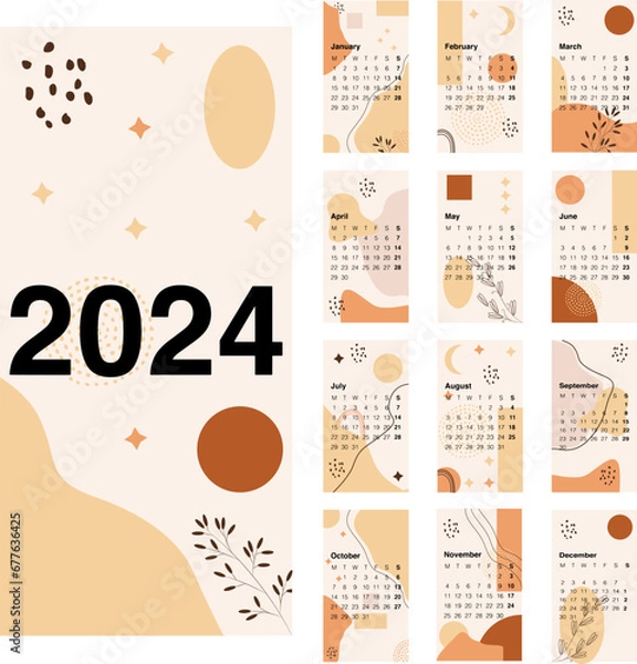 Obraz calendar for 2024