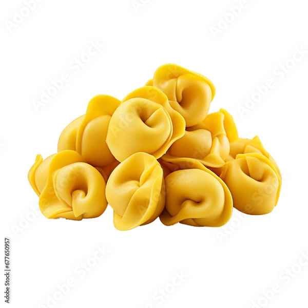 Obraz Tortellini, transparent background, isolated image, generative AI