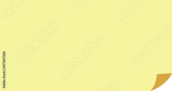 Fototapeta めくれる黄色い背景　アイキャッチ画像　テキストスペース