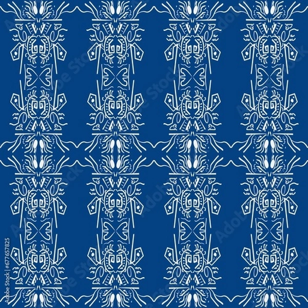 Fototapeta seamless pattern with snowflakes
