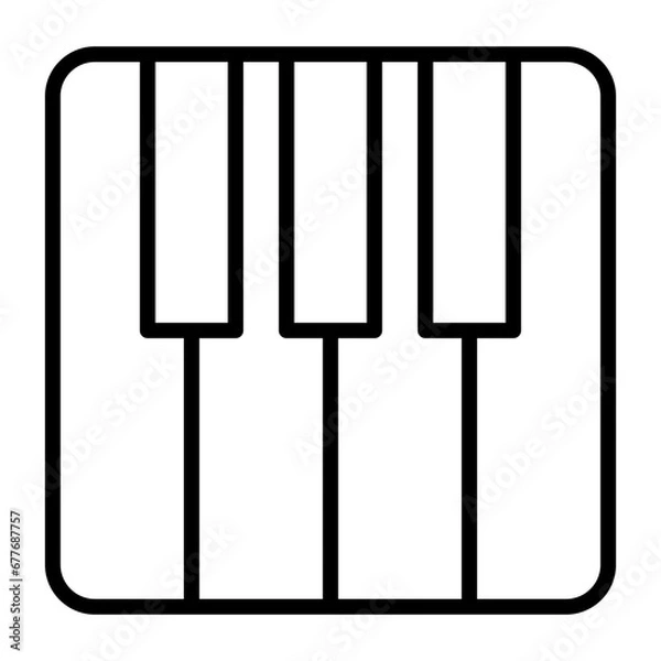 Fototapeta Typing device, input device, computer keyboard, keyset, typewriter. icon and easy to edit.