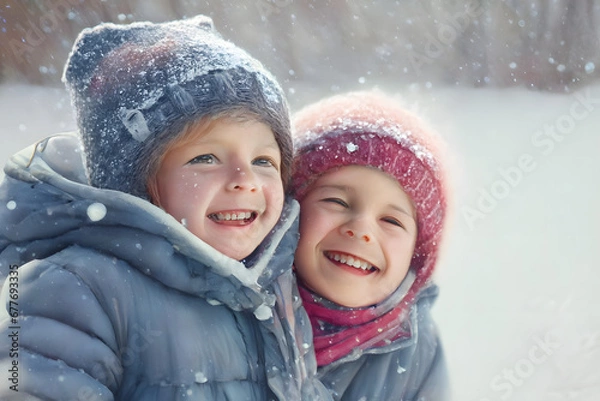 Fototapeta child in winter