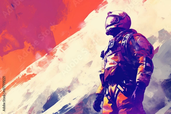 Fototapeta Astronaut am Horizont, Astronaut on the horizon
