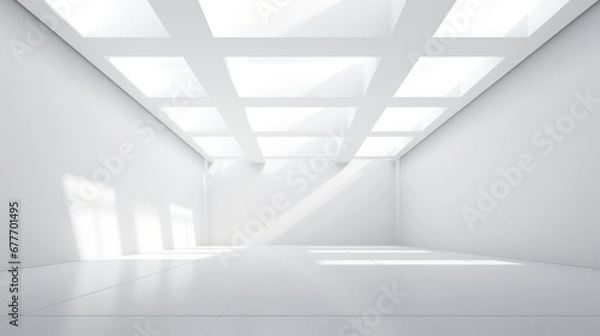 Fototapeta Abstract empty white room interior