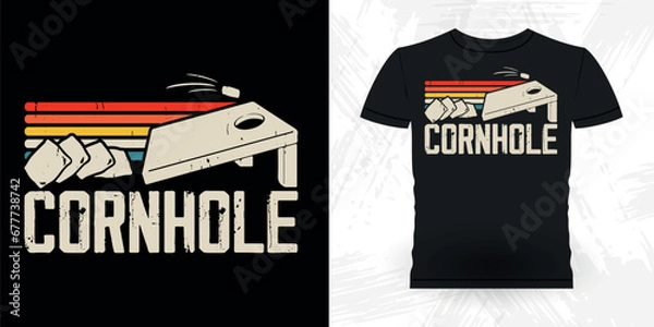 Obraz Funny Cornhole Player Retro Vintage Cornhole T-shirt Design