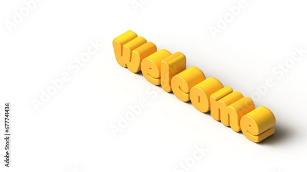 Obraz Welcome sign with 3d effect
