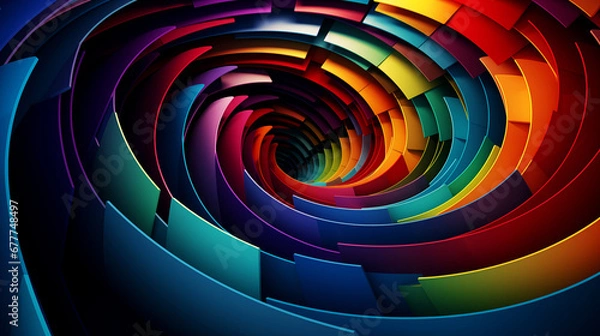 Fototapeta Abstract 3d Background. Generated with Midjourney AI V5.2