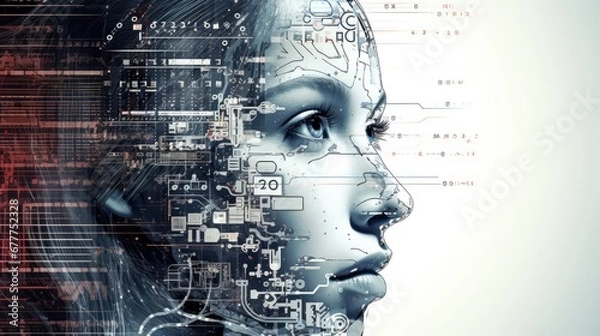 Fototapeta Artificial intelligence, Generative AI
