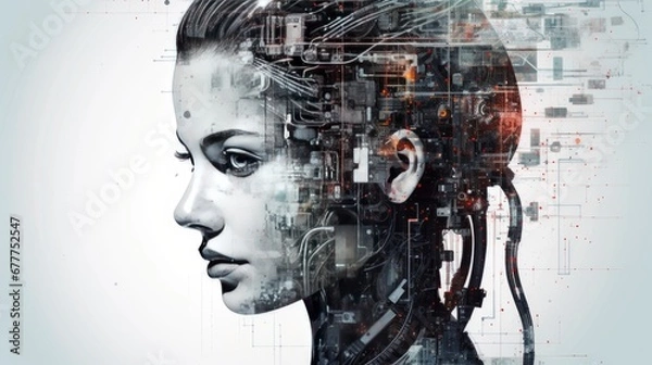 Fototapeta Artificial intelligence, Generative AI