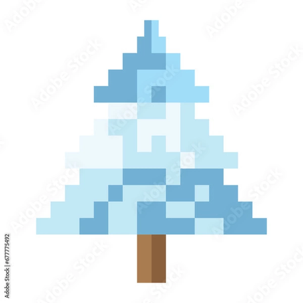 Obraz nature winter pixel art