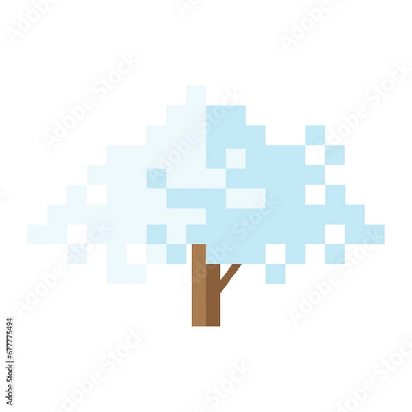 Obraz nature winter pixel art
