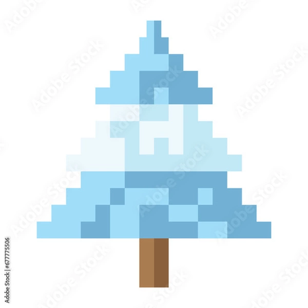 Obraz nature winter pixel art