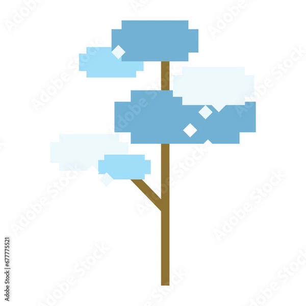 Obraz nature winter pixel art