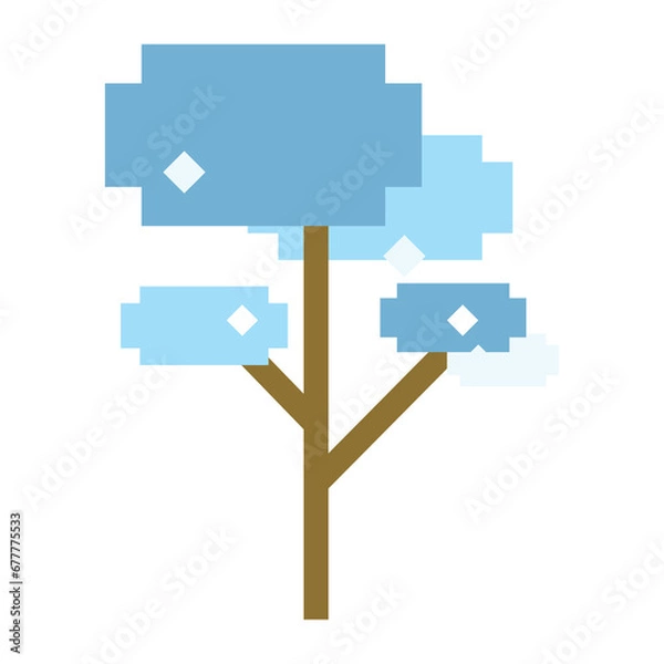 Obraz nature winter pixel art