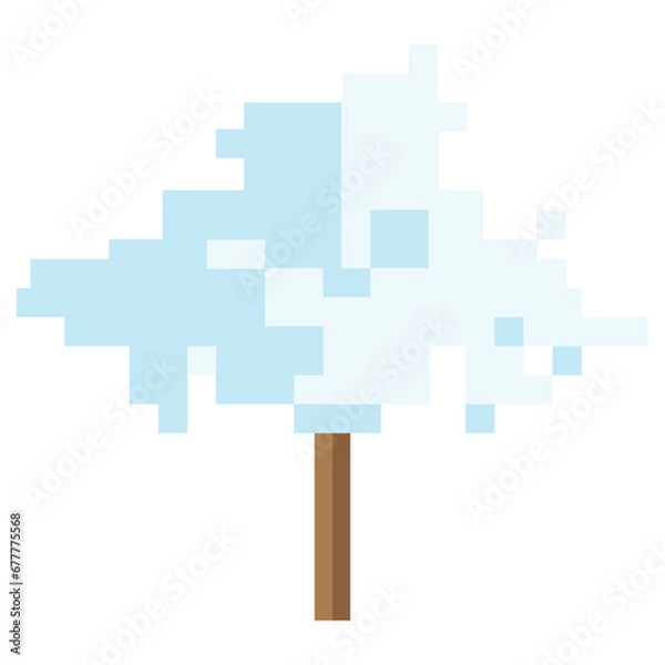 Obraz nature winter pixel art
