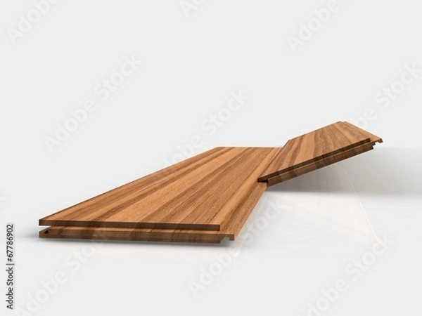 Fototapeta New parquet of brown color