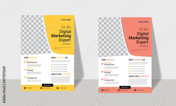 Obraz Simple professional flyer design.