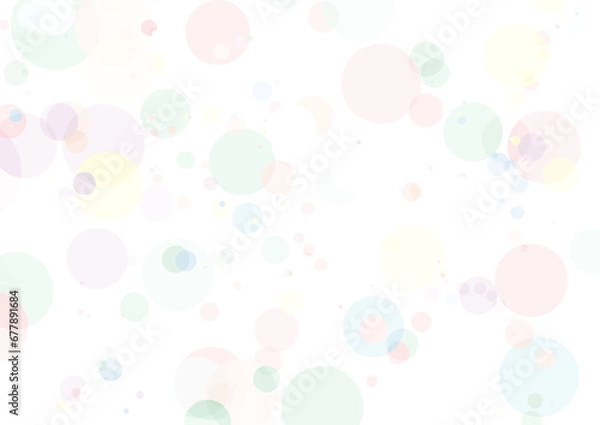 Obraz カラフルで可愛らしいパステルカラーの水玉模様背景
