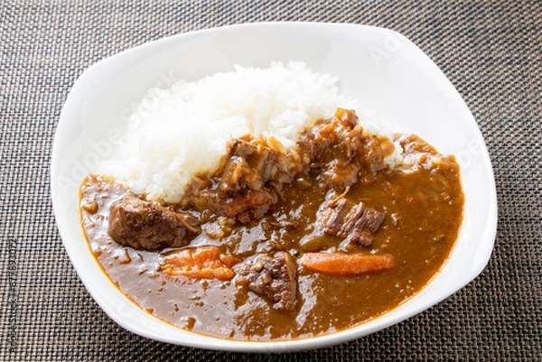 Fototapeta ビーフカレーライス。
